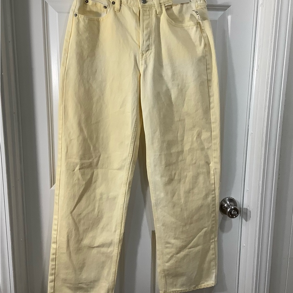 Universal thread baggy  leg 90’s mid rise yellow size 6 R. NWT. - Picture 7 of 14